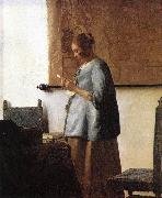 Jan Vermeer, Woman in Blue Reading a Letter